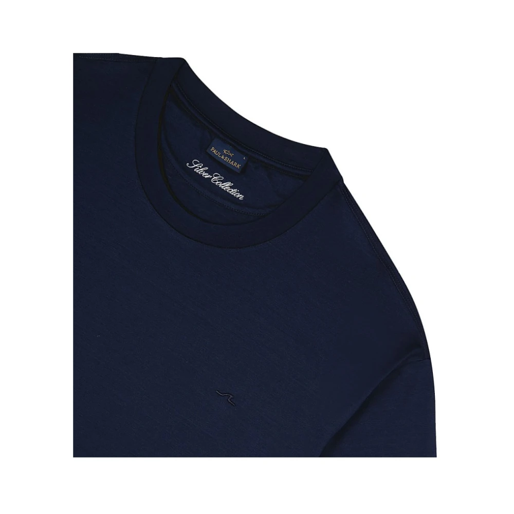 PAUL & SHARK Blauw Katoenen Jersey T-shirt met Logo Blue Heren