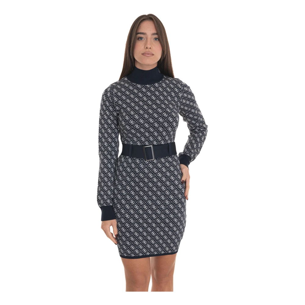 Guess Logo Mini Jurk met Riem Blue Dames