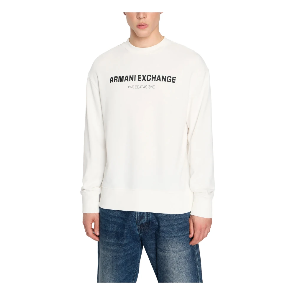 Armani Exchange Heren Sweatshirt zonder capuchon White Heren