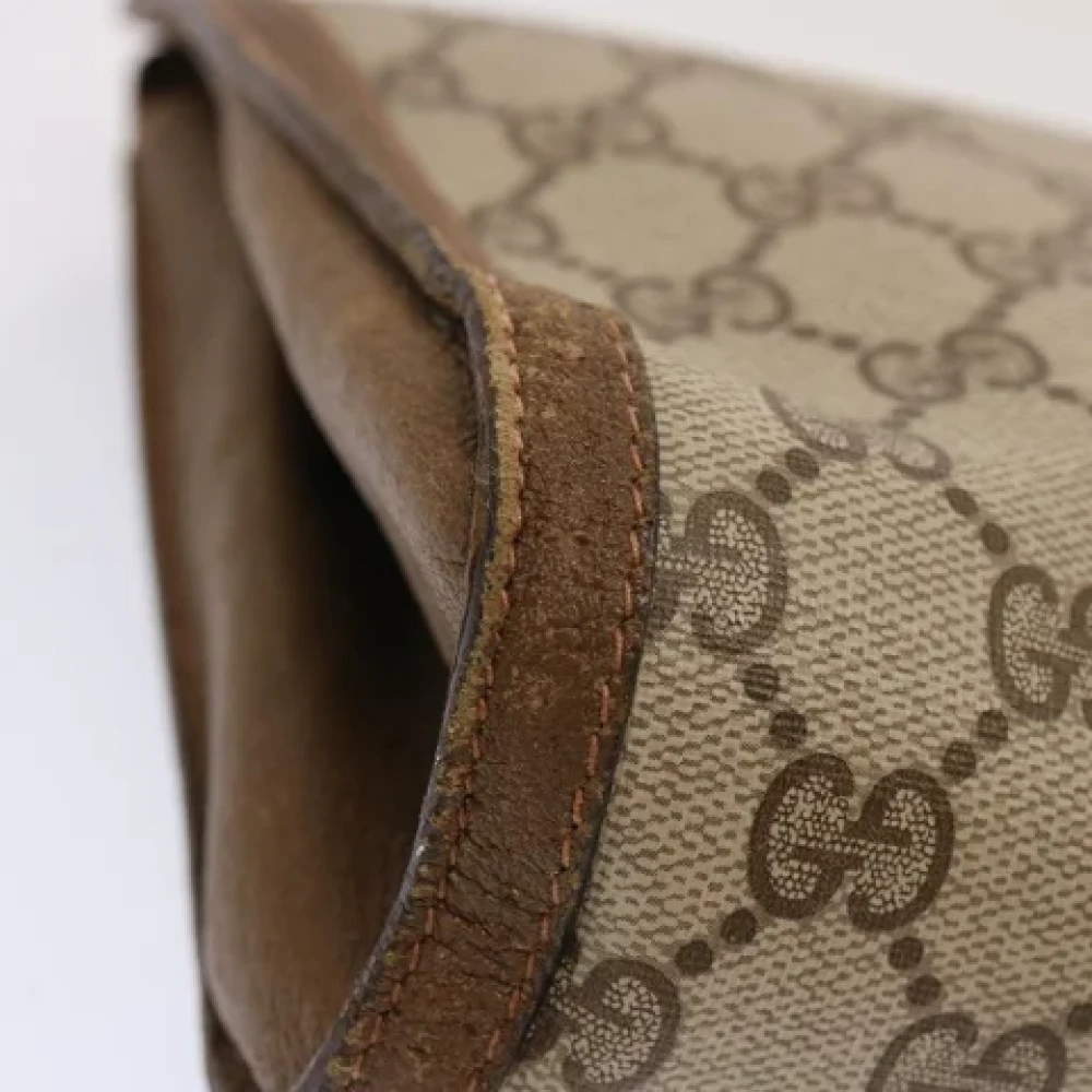 Gucci Vintage Pre-owned Leather clutches Beige Dames