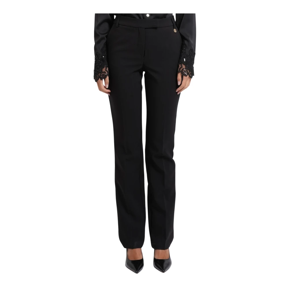 Fracomina Donna Nero Pantaloni, L, New,