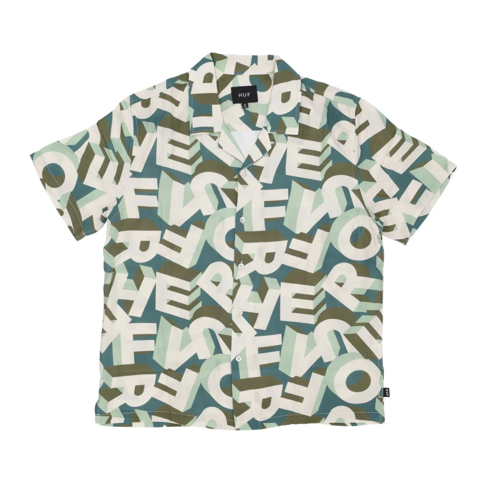 HUF Gedrukt Resort Overhemd Korte Mouw Multicolor Heren