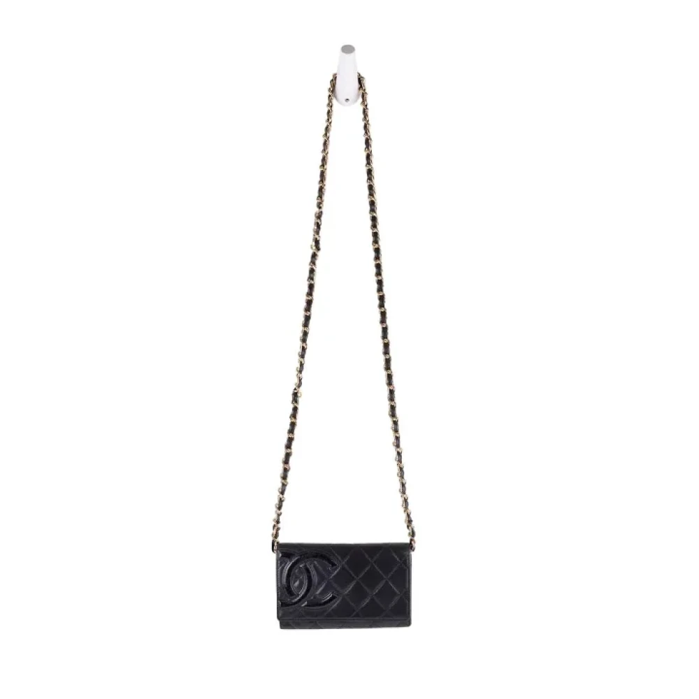 Chanel Vintage Pre-owned Leather shoulder-bags Black Dames