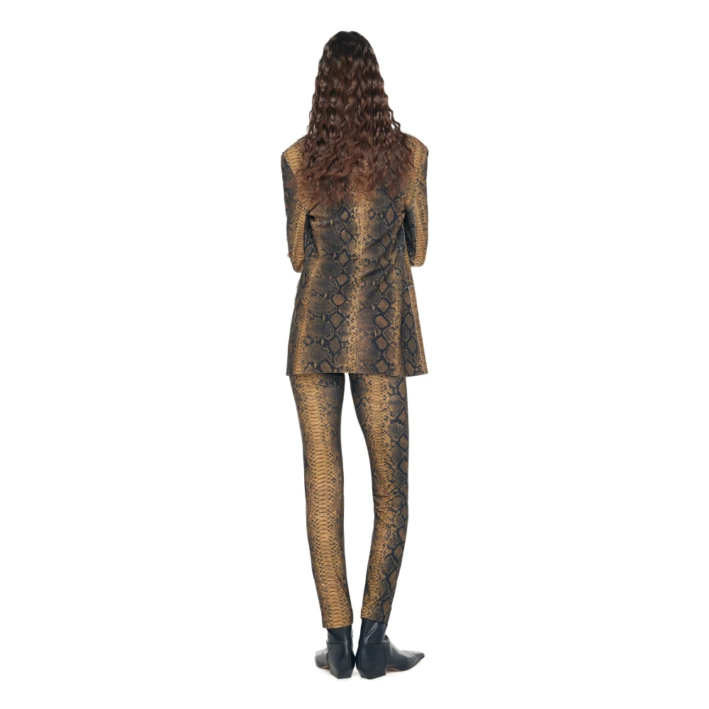 Norma Kamali Python Print Classic Blazer Black Dames