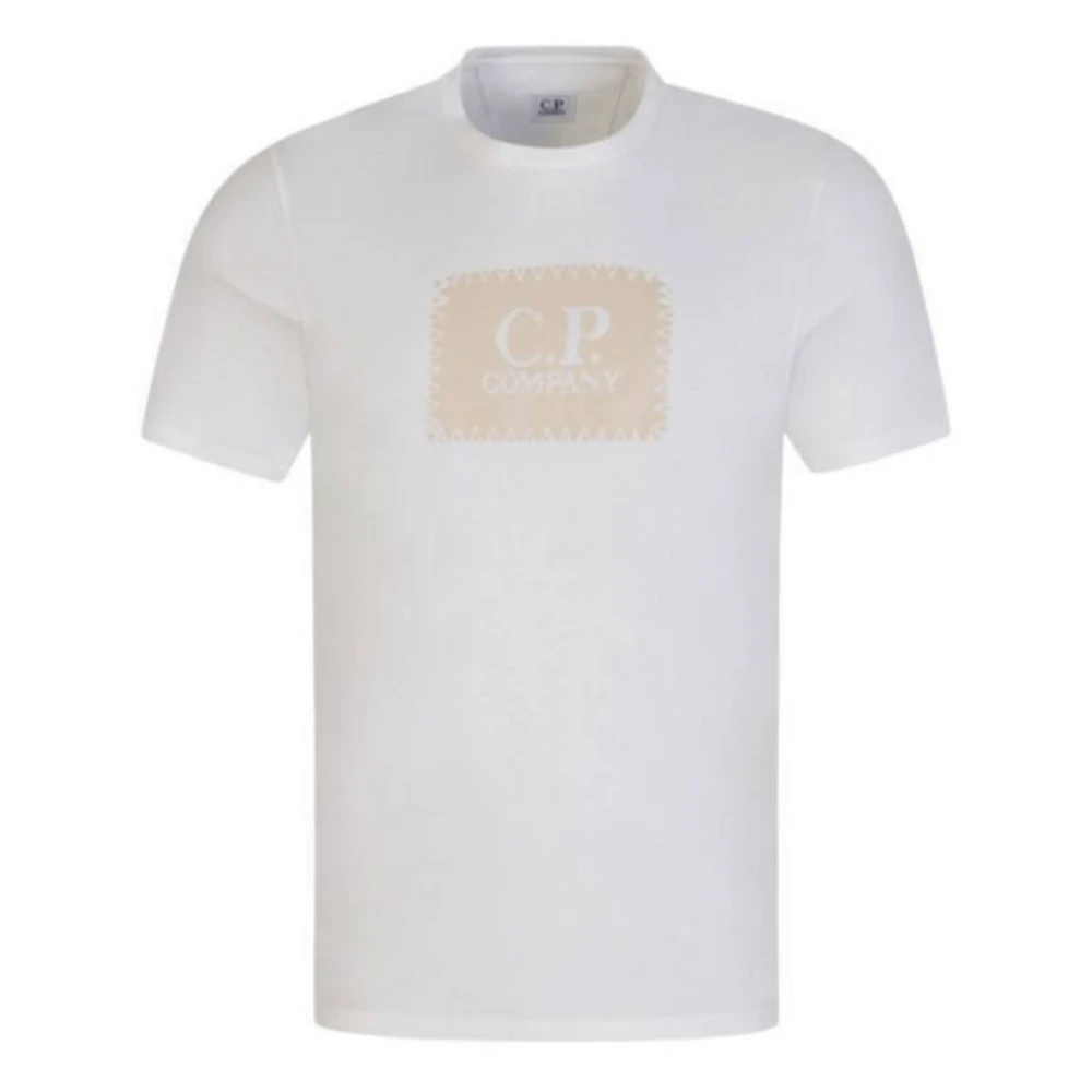 C.P. Company Wit T-shirt met bedrukt logo White Heren