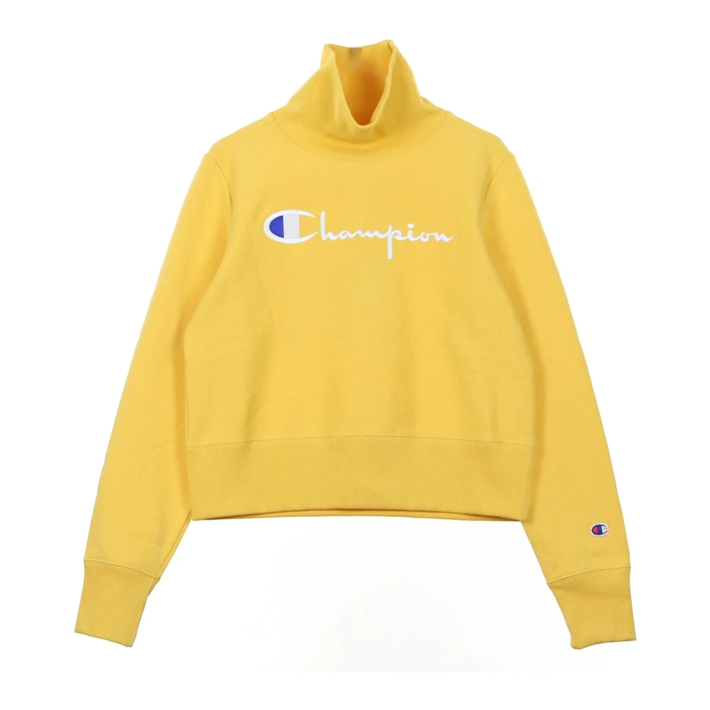 Champion Gele Turtle Neck Sweatshirt voor Vrouwen Yellow Dames