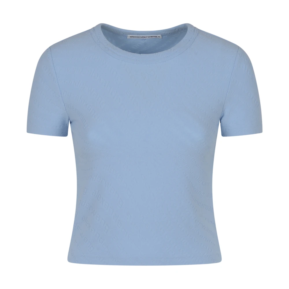 Alexander wang Blauwe Crew Neck Baby Tee Shirt Blue Dames