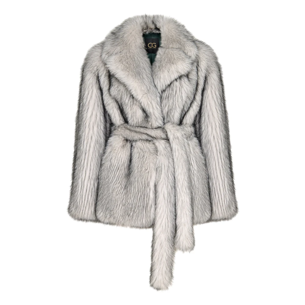 Cesare Gaspari Faux Fur & Shearling Jackets White Dames