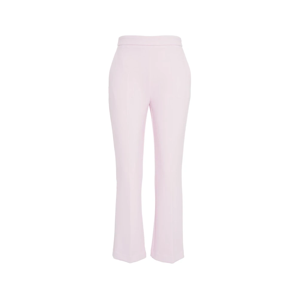 Elisabetta Franchi Roze Geknipte Crêpe Broek Pink Dames