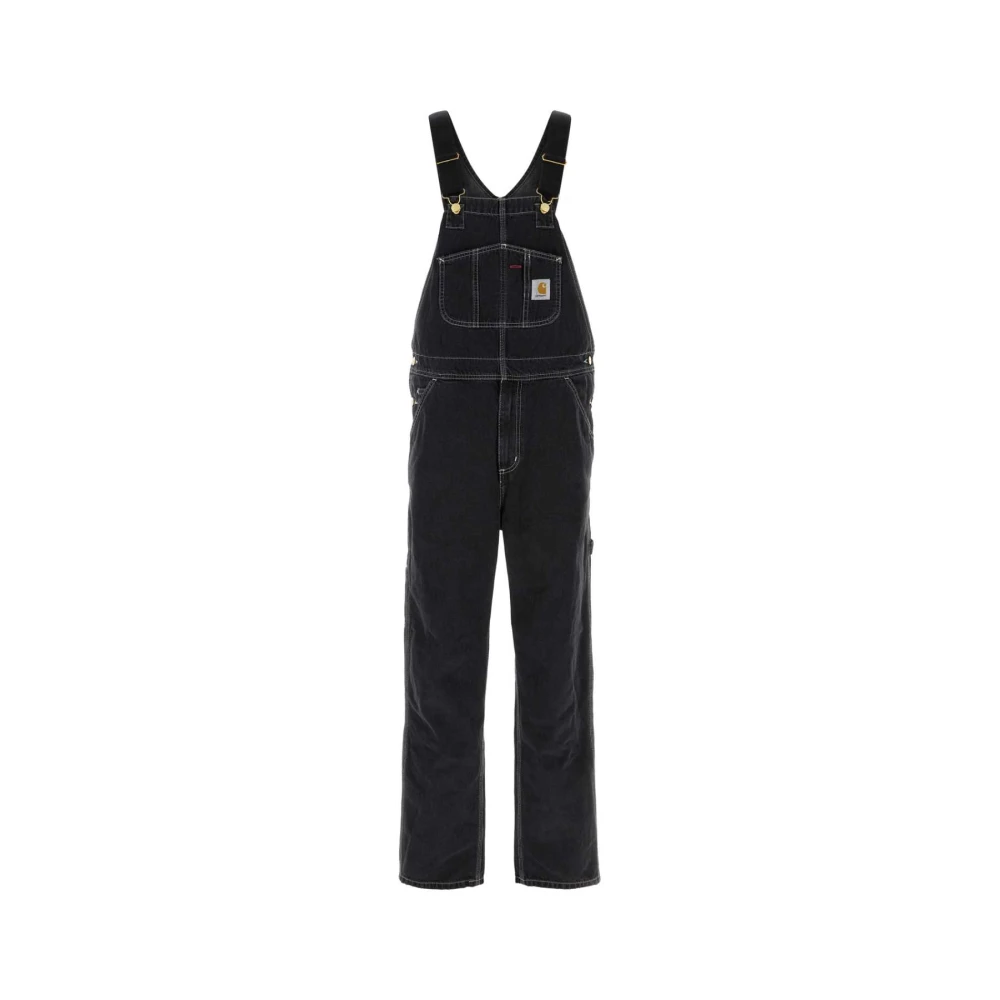 Carhartt Wip Svart Denim Bib Overall Byxor Black, Herr