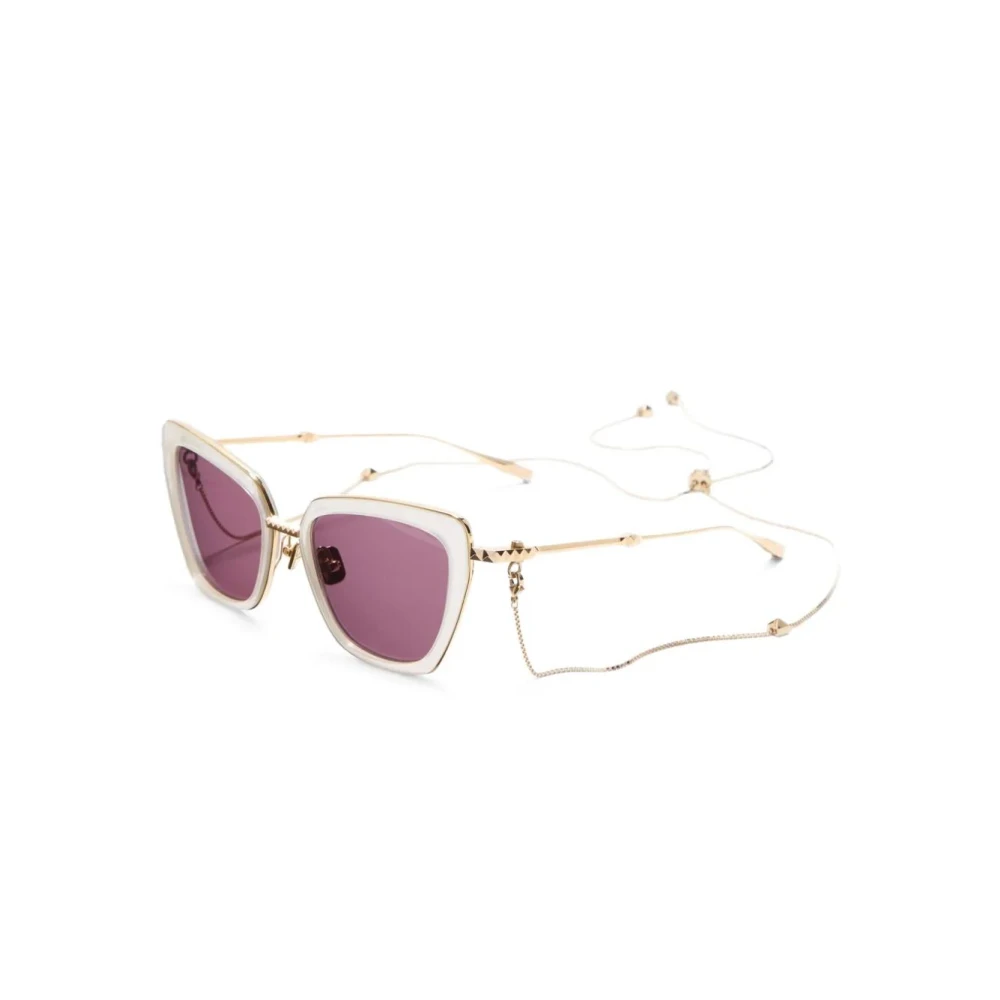 Valentino Women's White Sunglasses, 53 Mm, C Chain Sunglasses