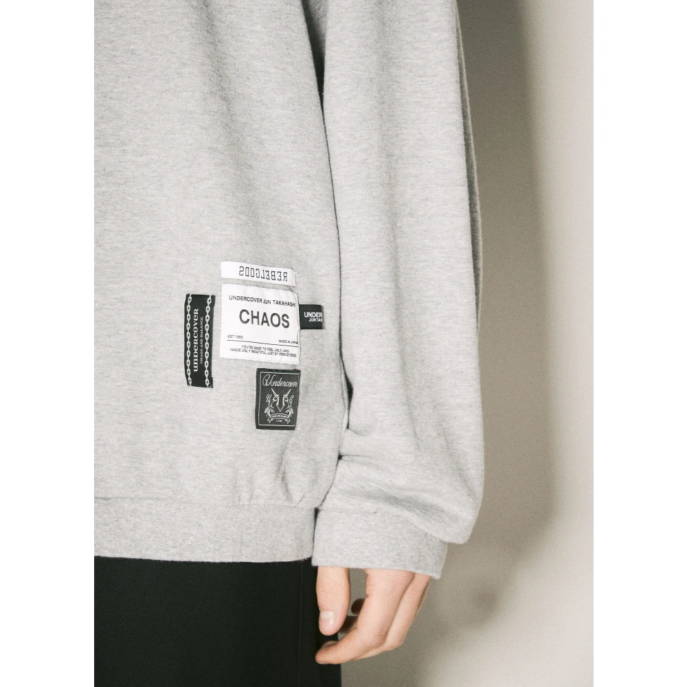 Undercover Katoenen Jersey Logo Patch Sweatshirt Gray Heren