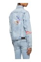 veste-bleue-en-coton-avec-imprime-multicolore