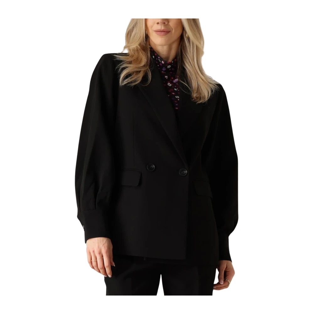 Freebird Zwarte Puff Blazer Lavina Stijl Black Dames