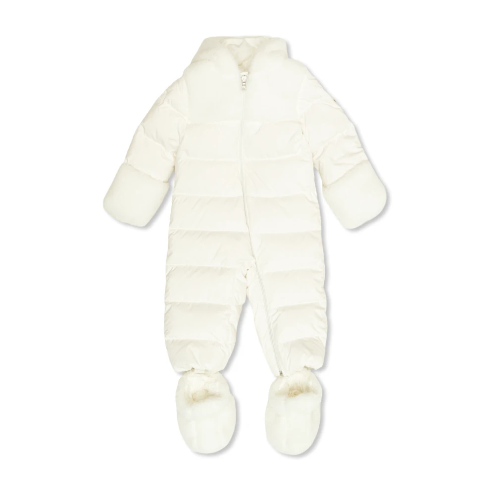 Moncler Beige Down Overall - Unisex - Kids Overalls - 12 M - Kids