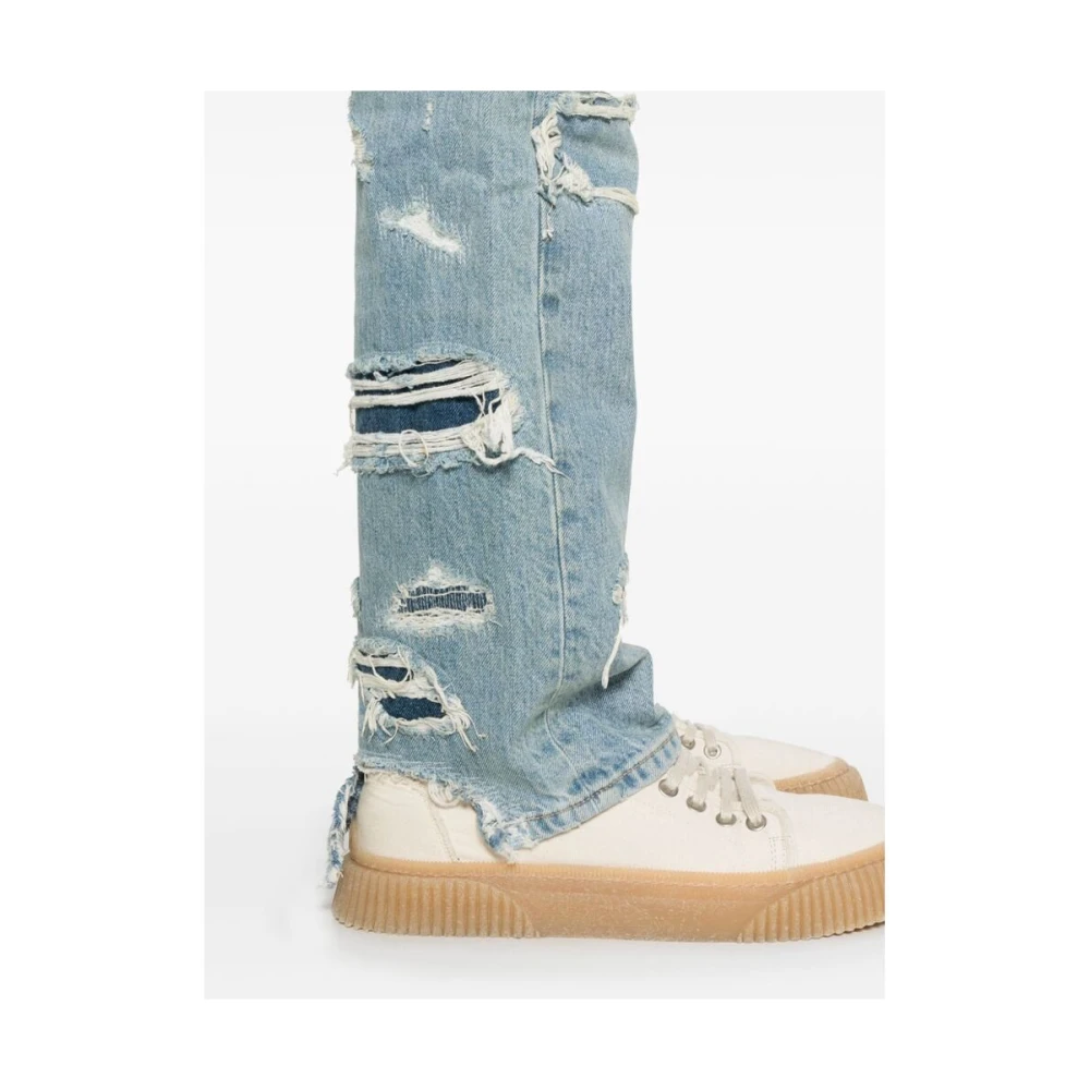 Amiri Lichtblauwe Versleten Denim Jeans Blue Heren