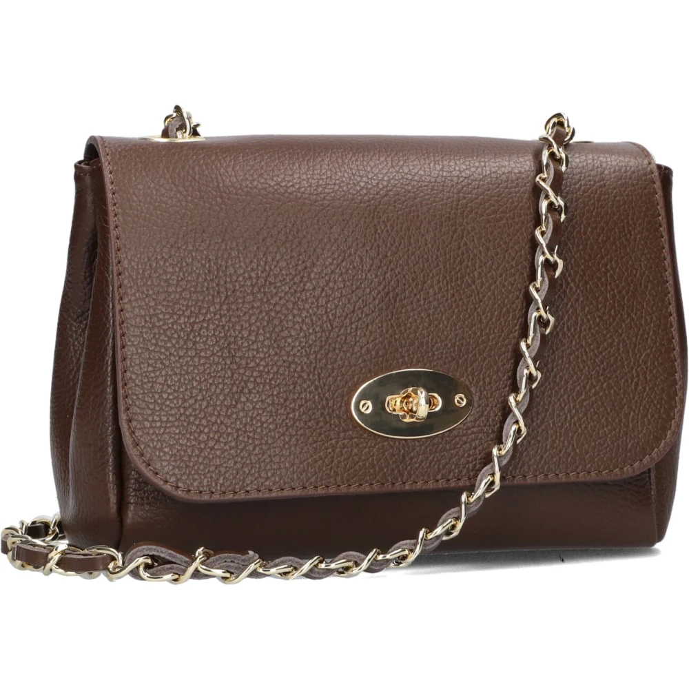 Notre-v Nina Schoudertas Elegant Bruin Leer Brown Dames