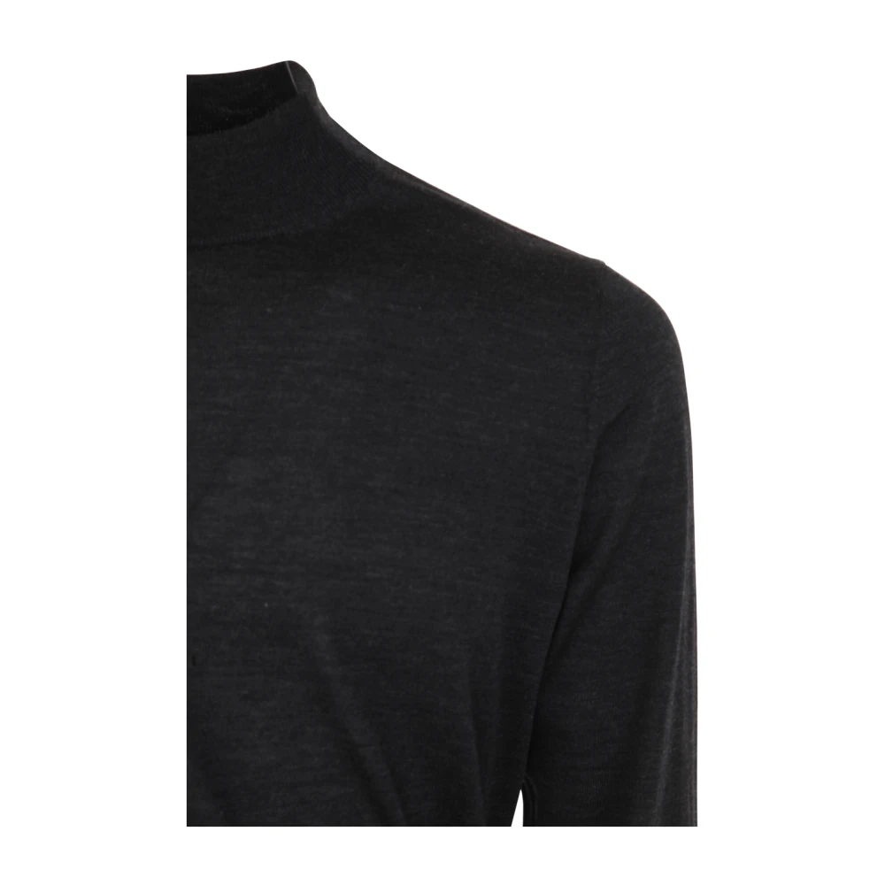 Filippo De Laurentiis Antraciet Merino Hoge Nek Coltrui Black Heren