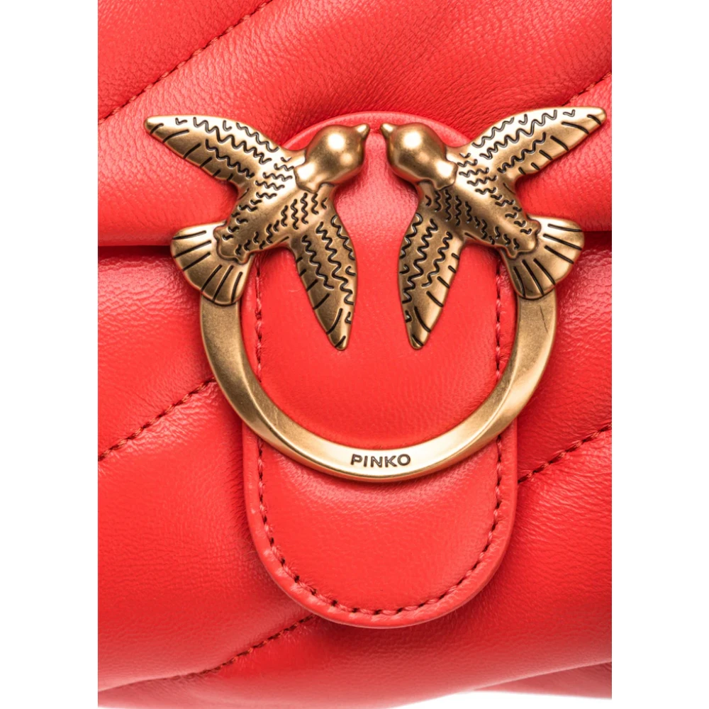pinko Mini Love Puff Tas Rosso Mandarino Red Dames
