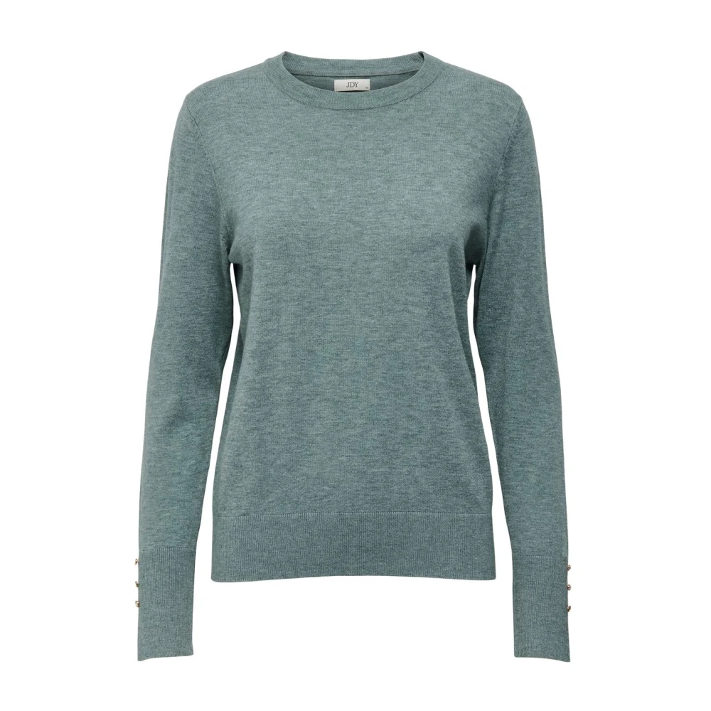 Jacqueline de Yong Trui met Lange Mouwen en Knoopdetail Vrouwen Blue Dames
