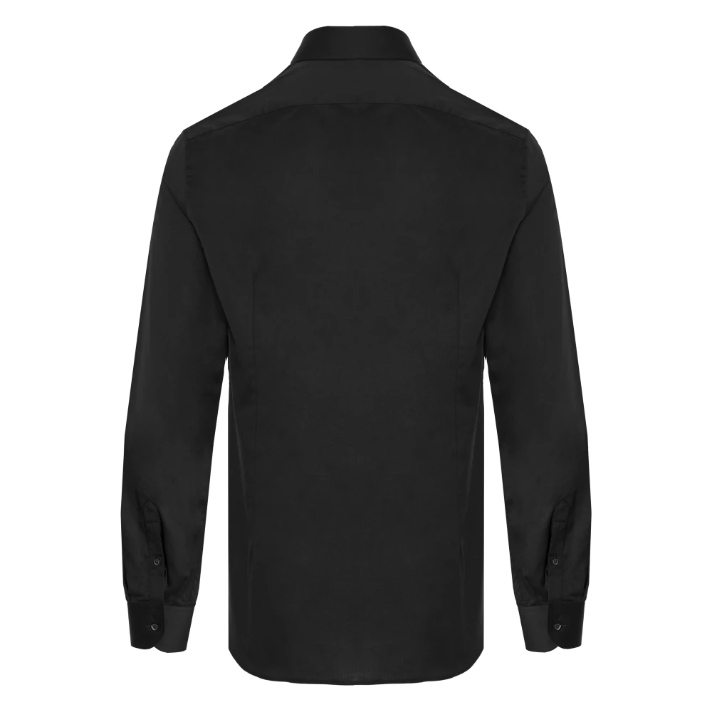 Corneliani Jersey Katoenen Shirt 100% Katoen Black Heren