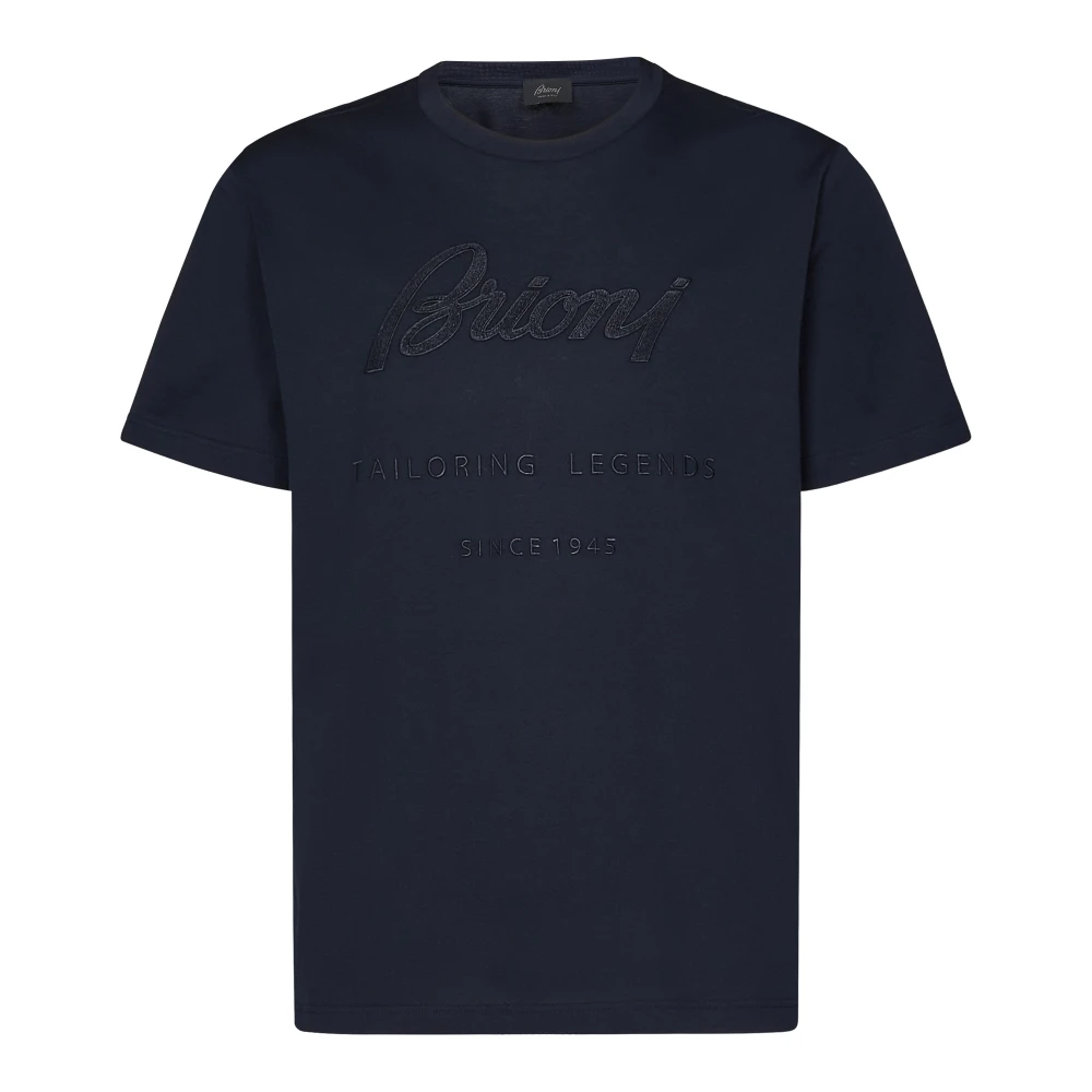 Brioni T-Shirts Blue Heren