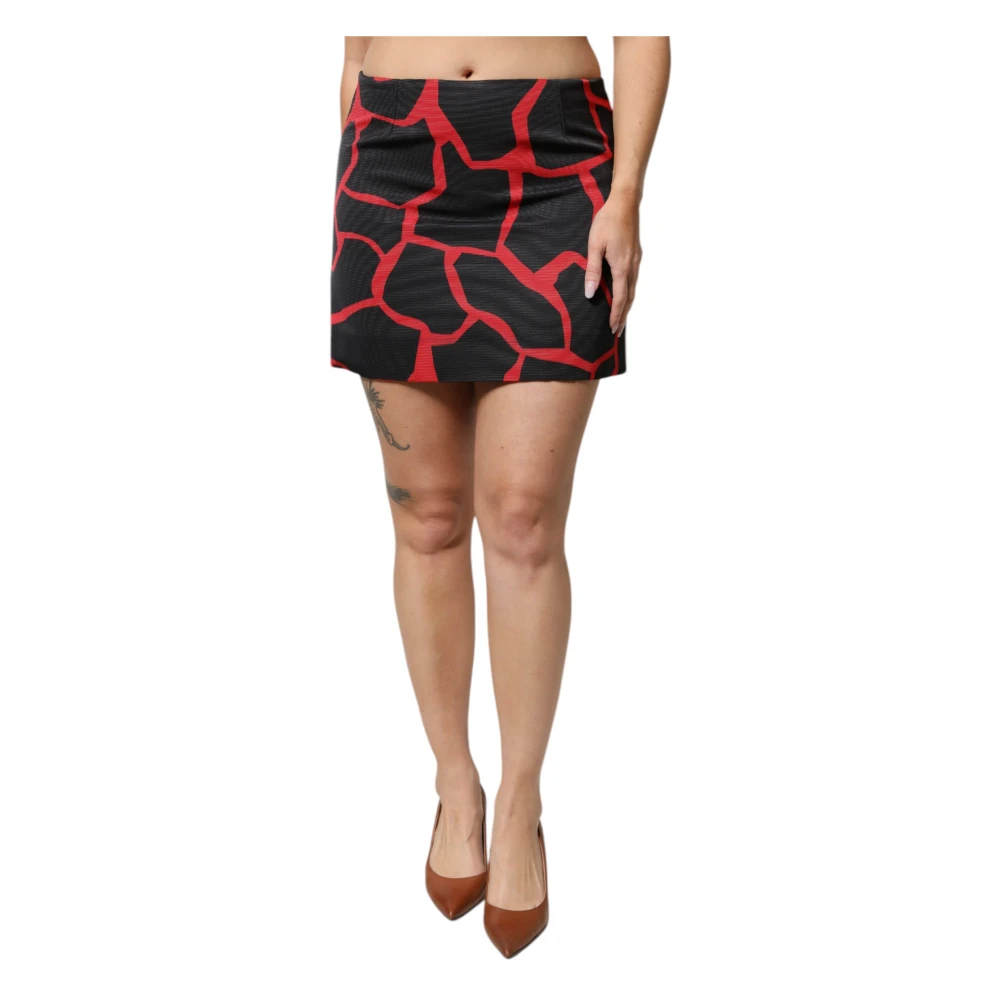 Dolce & Gabbana Women's Abstract A-Line Mini Skirt With Back Zipper