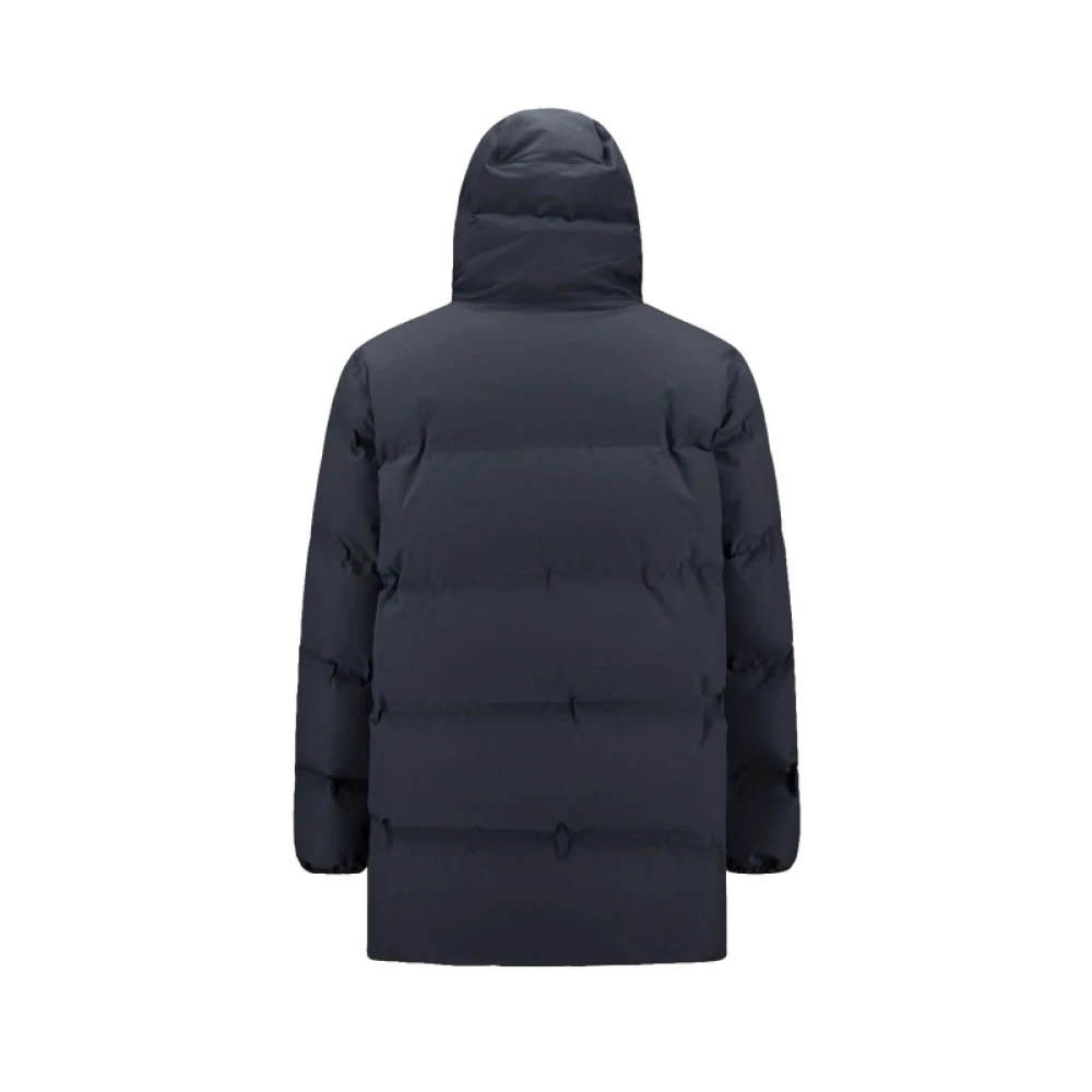 Herno Gewatteerde Midi Donsjas met Capuchon Black Heren