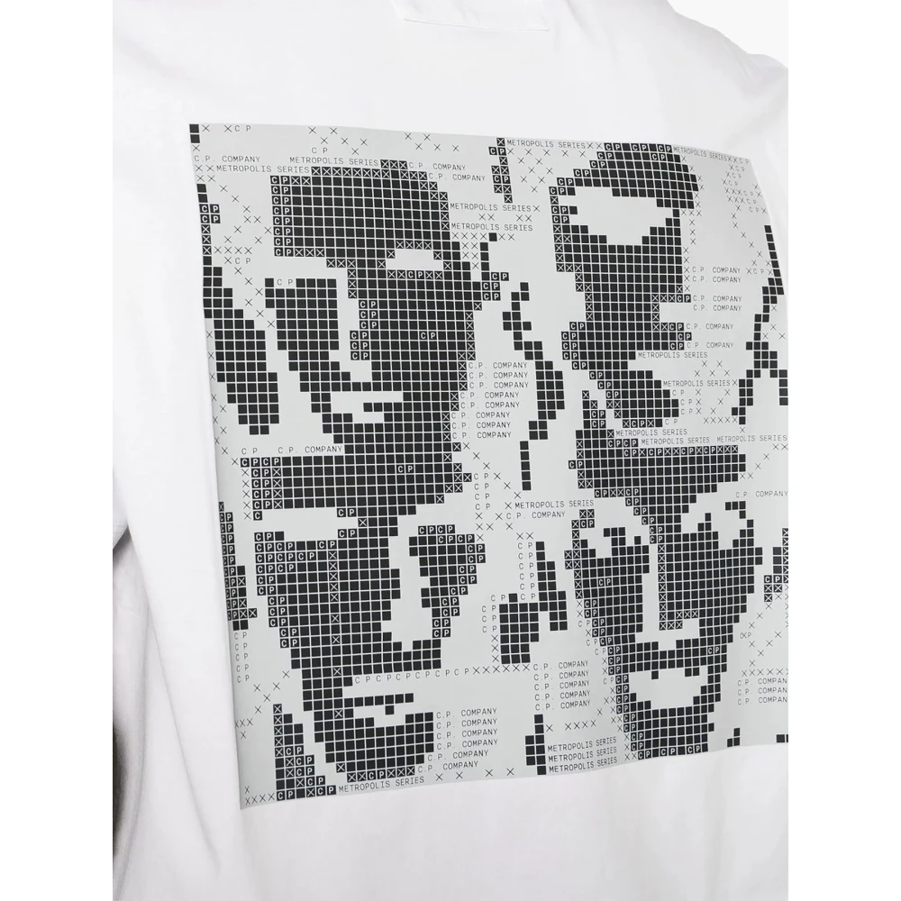 C.P. Company Metropolis Wit Ronde Hals T-shirt Print White Heren