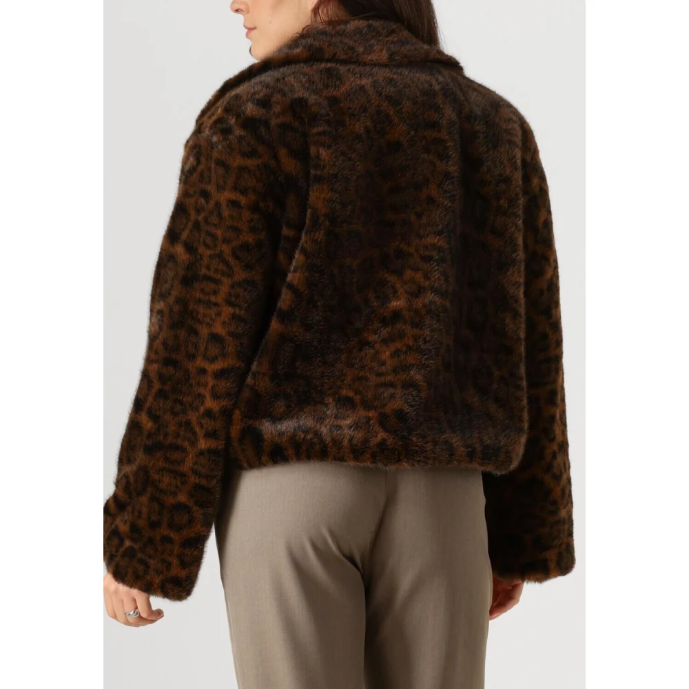 NEO NOIR Luipaard Faux Fur Jas Brown Dames
