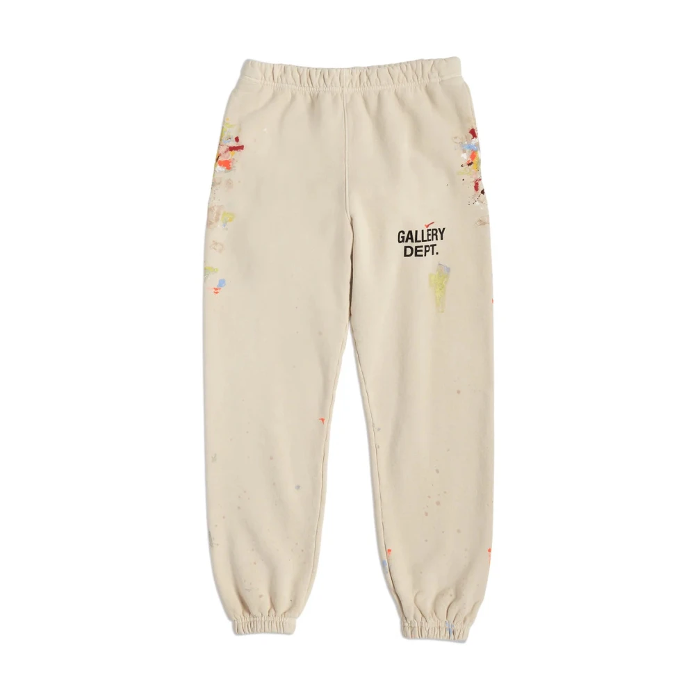 Gallery Dept. Handgeschilderde Logo Sweatpants 'Natuurlijk' Beige Heren
