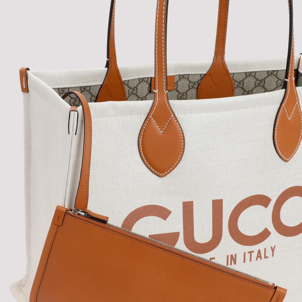 Gucci Logo Canvas Tote Bag Multicolor Dames