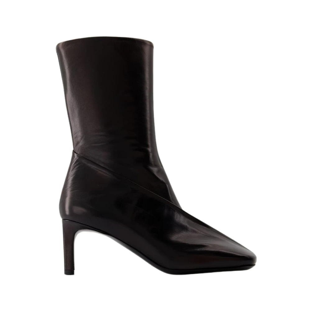 Jil Sander Donna Nero Stivaletti Alla Caviglia In Pelle Nera
