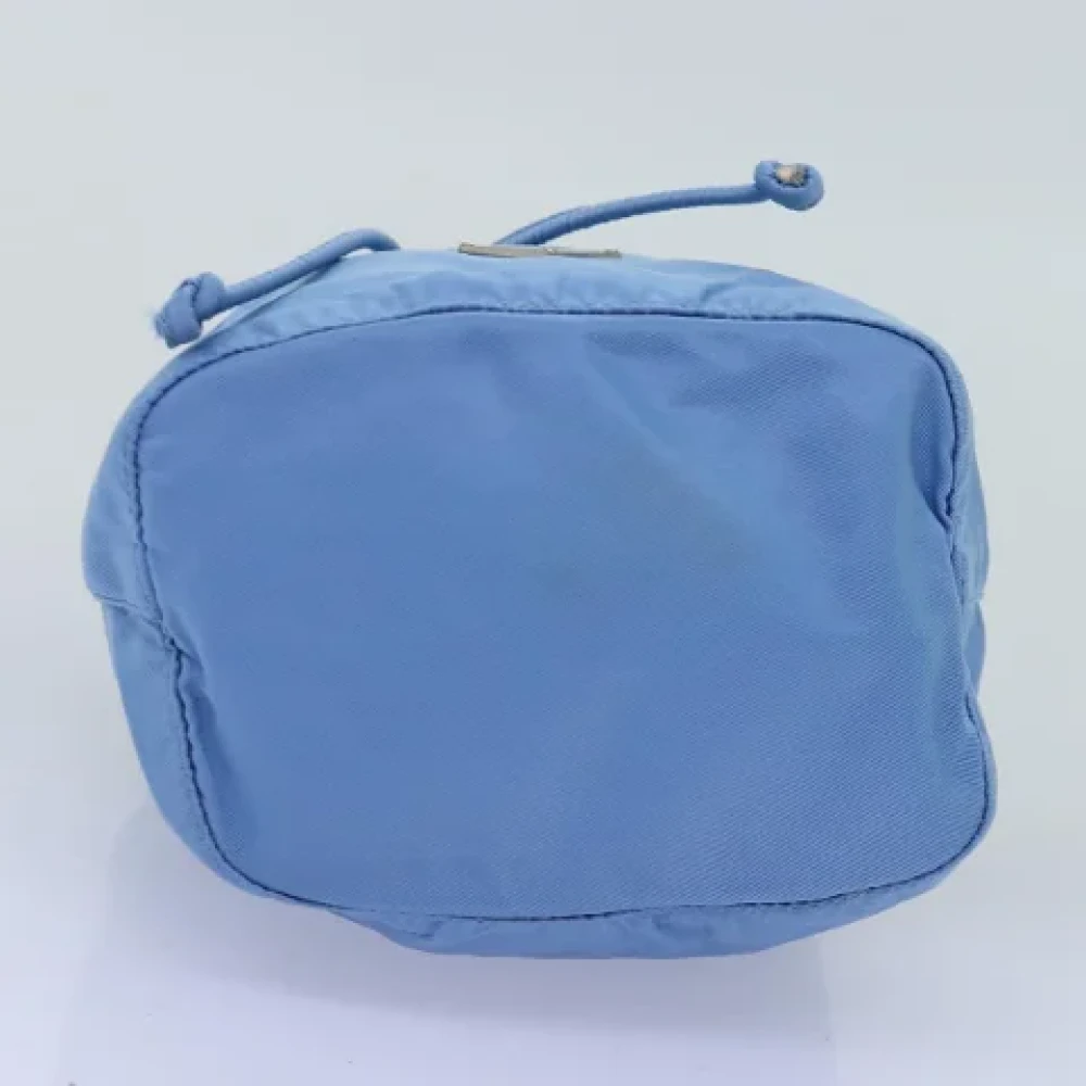 Prada Vintage Pre-owned Nylon pouches Blue Dames