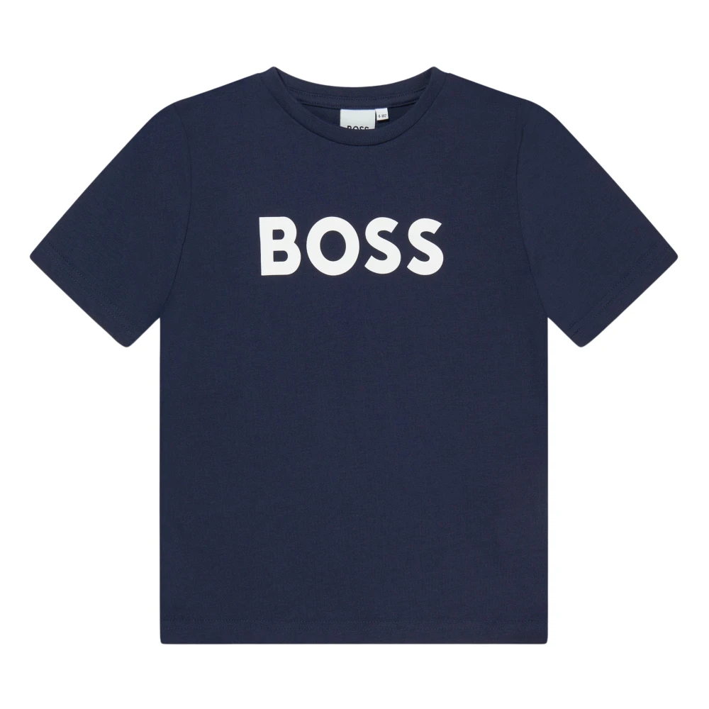 Hugo Boys Blue Logo T-Shirt - Kids Short Sleeve T-Shirts - 12 Y - Kids