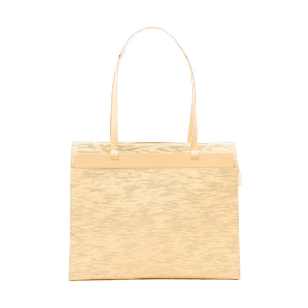 Louis Vuitton Vintage Women's Yellow Pre-Owned Structured Leather Tote Bag