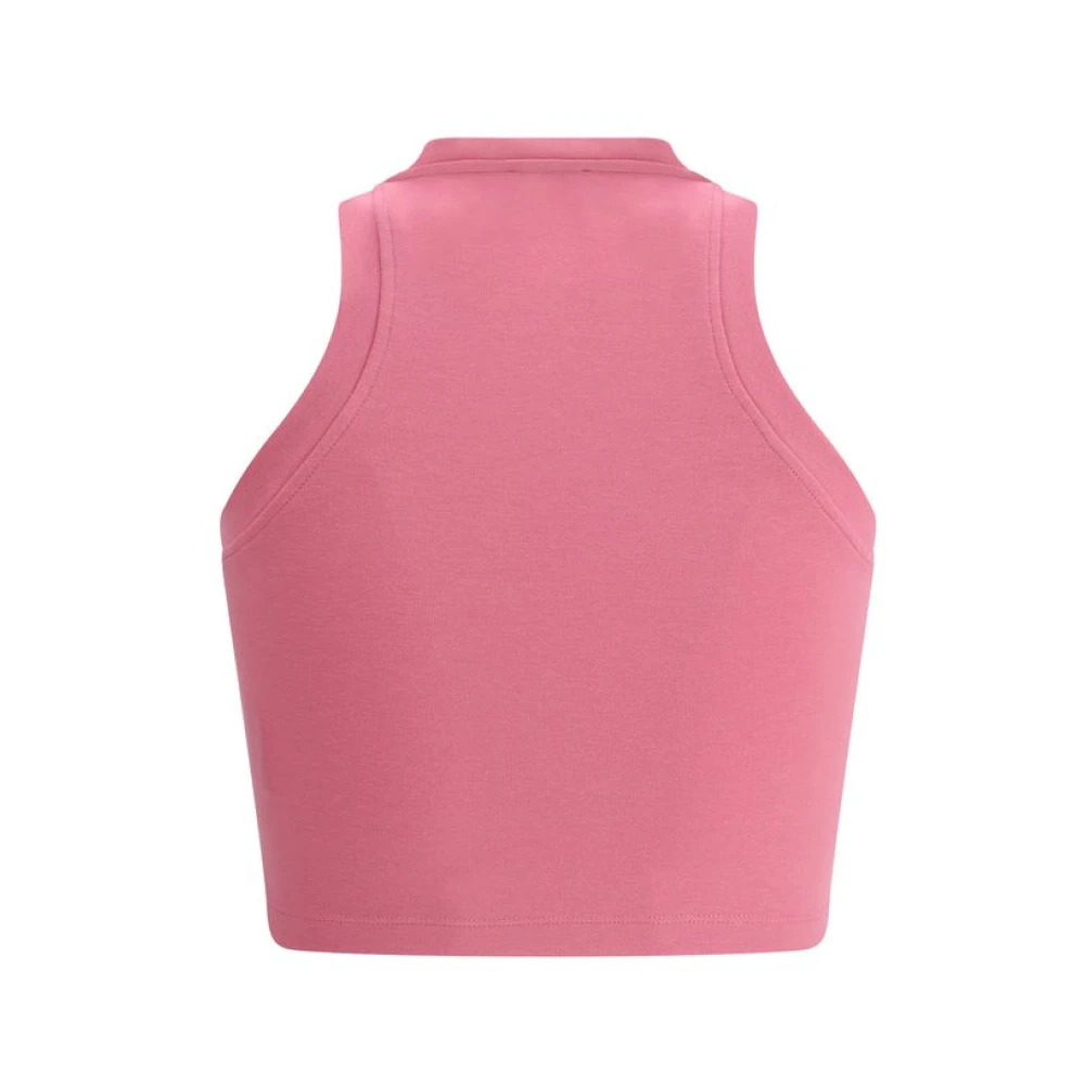 Balmain Kort Elegant Logo Top Pink Dames