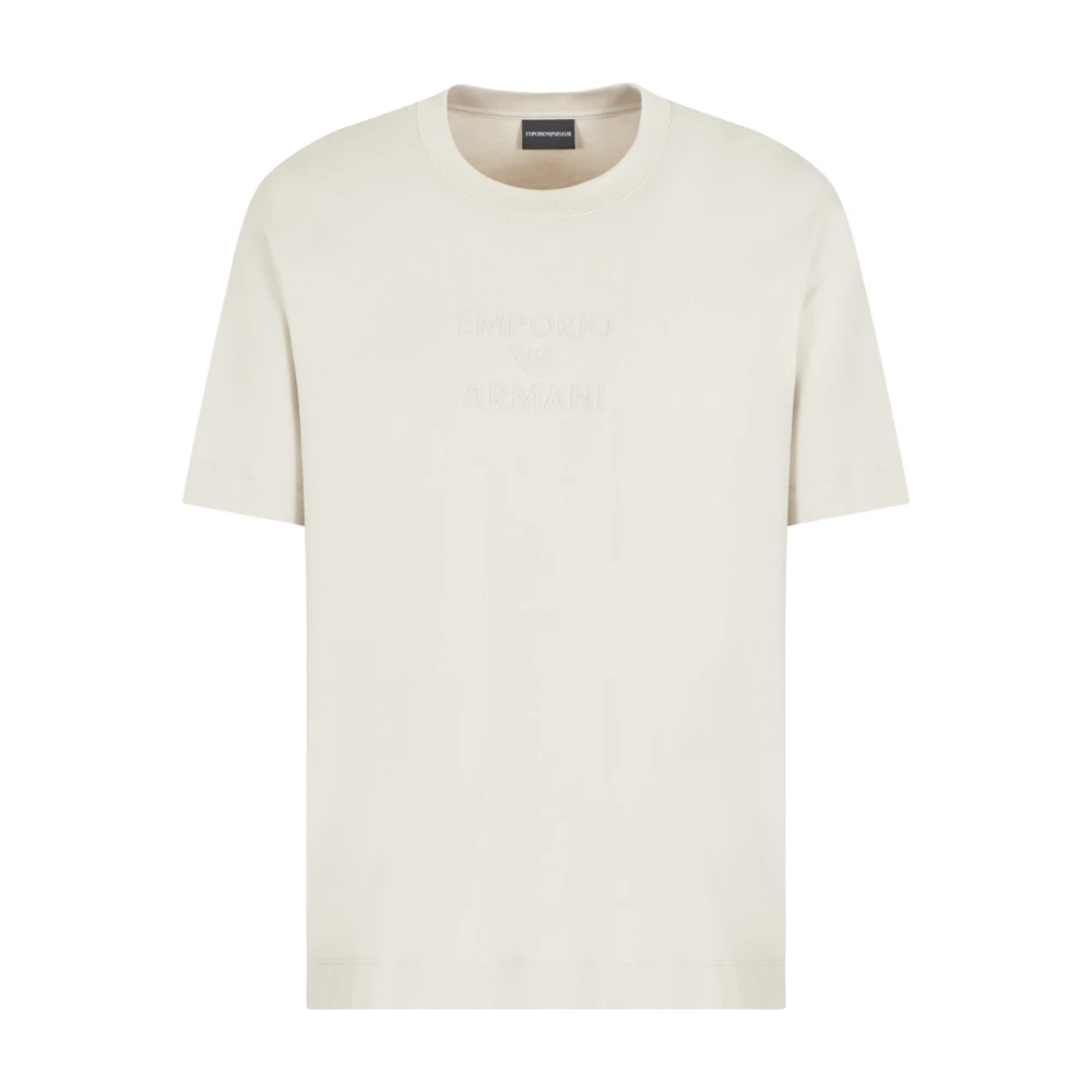 Emporio Armani Zilveren Voering T-shirt Em000780 Af12926 Beige Heren