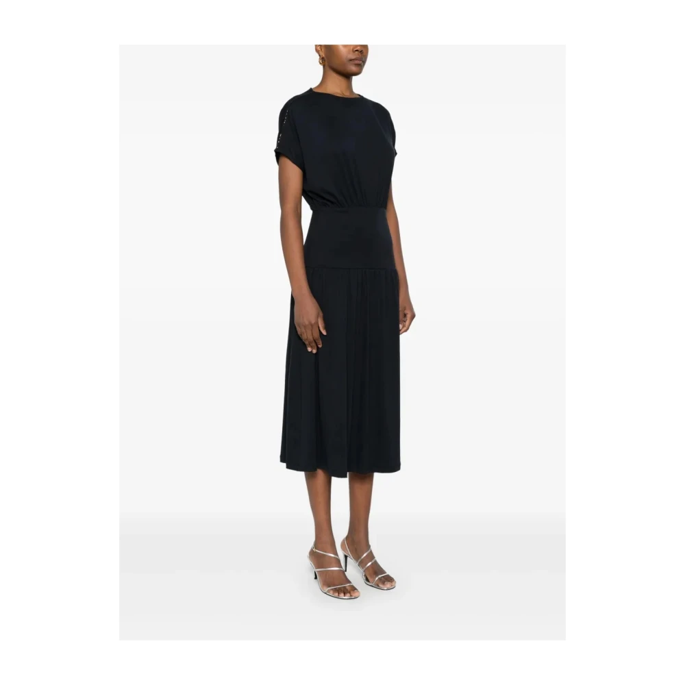Fabiana Filippi Elegante Katoenmix Jurk Black Dames