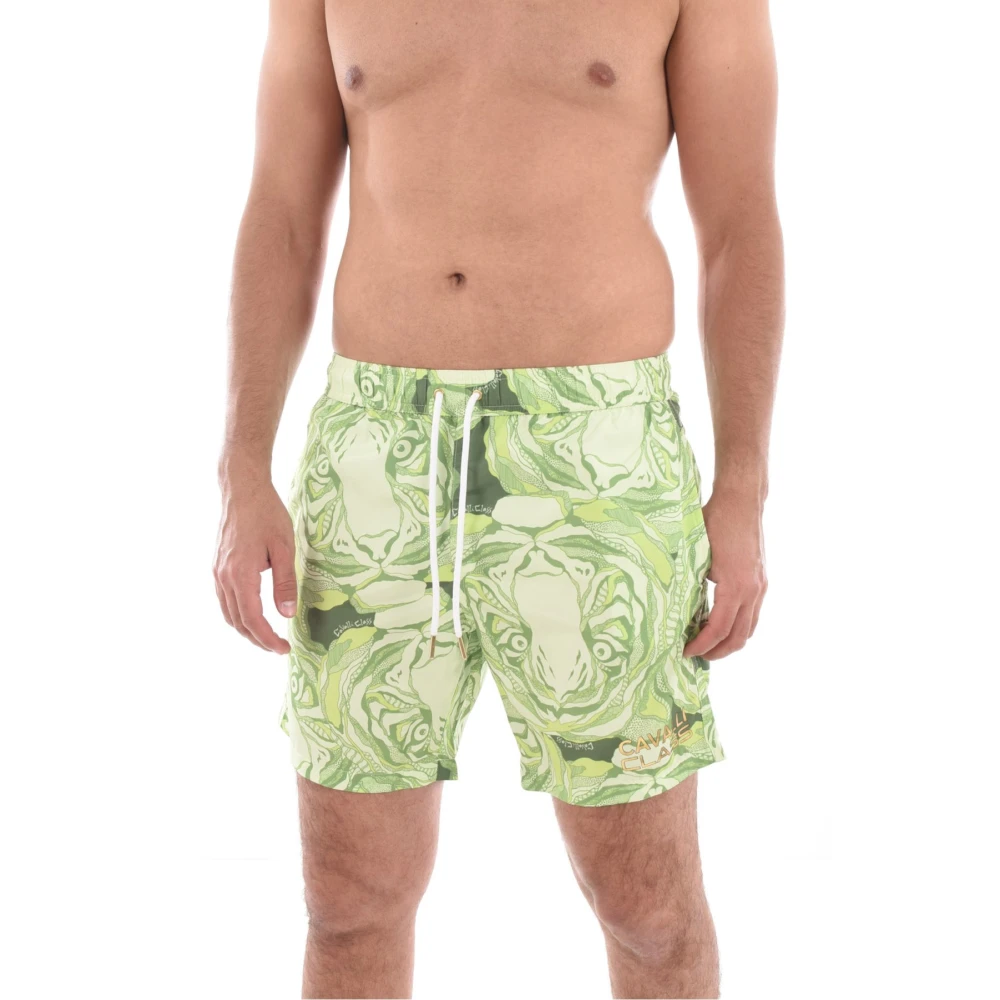 Cavalli Class Dierenprint Zwembroek Green Heren