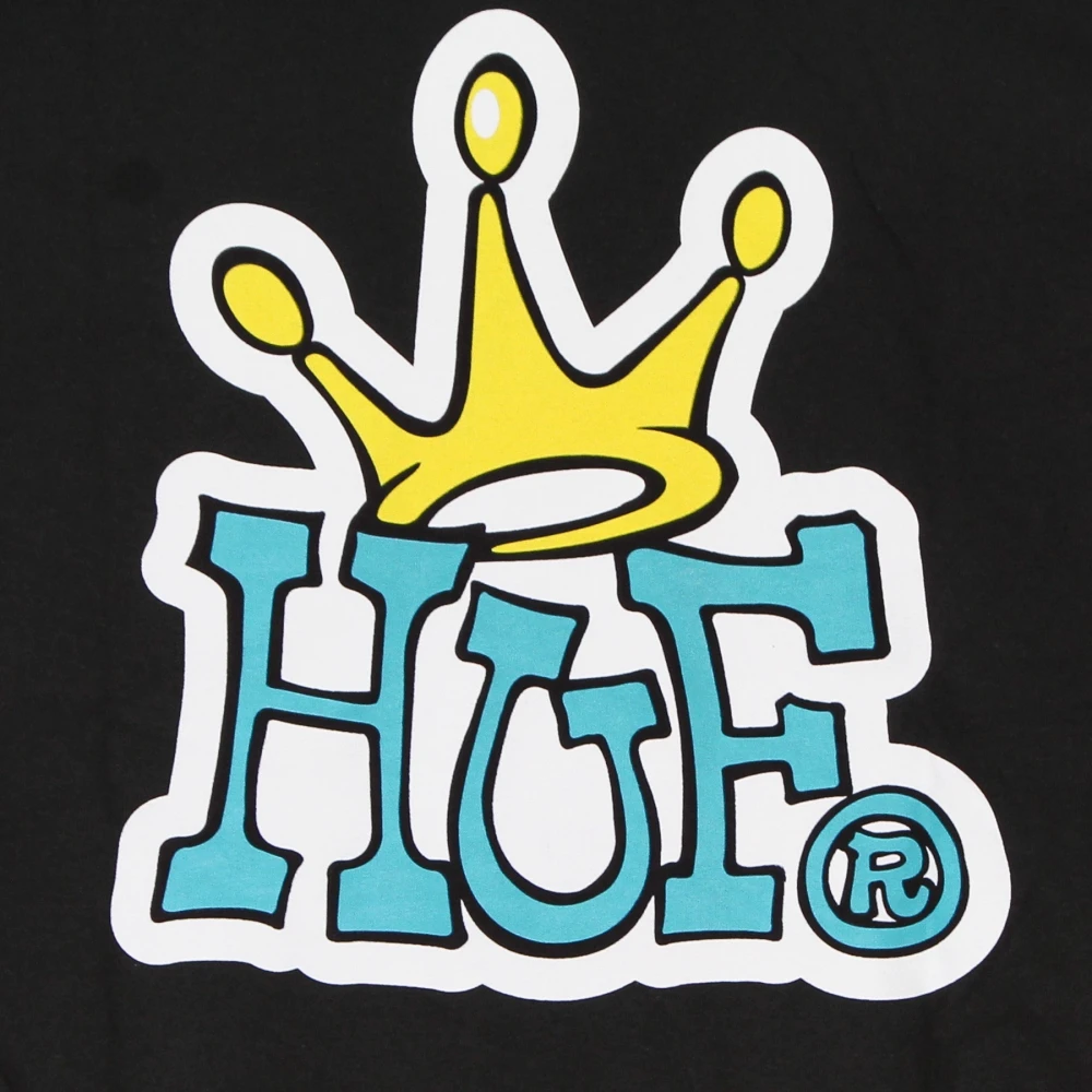 HUF Crown Logo Tee Streetwear Collectie Black Heren