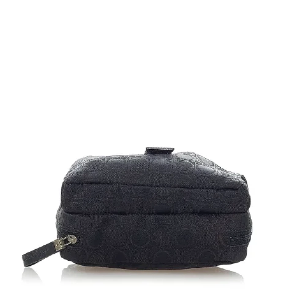 Salvatore Ferragamo Pre-owned Canvas handbags Black Unisex