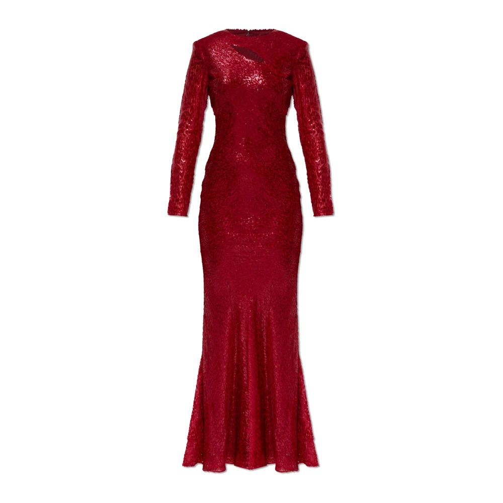 Self Portrait Women's Red Lurex Thread Dress - Gowns - Xs - Dresses