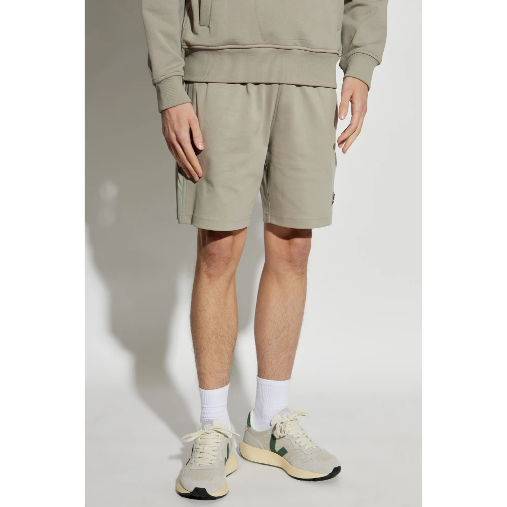 Moose Knuckles Shorts met logo Gray Heren
