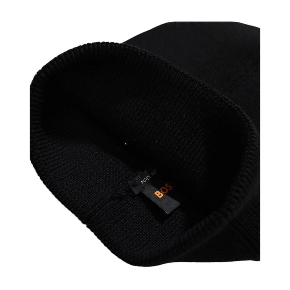 Hugo Boss Zwarte wollen blend modehoed Black Heren