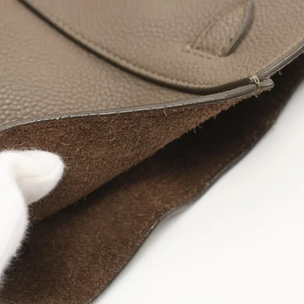 Celine Vintage Pre-owned Leather celine-bags Gray Dames