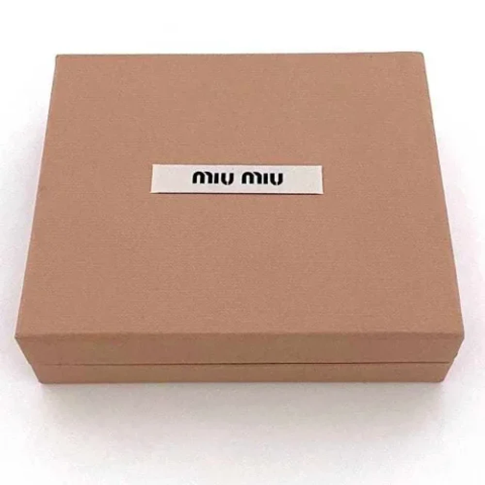Miu Pre-owned Leather wallets Pink Dames