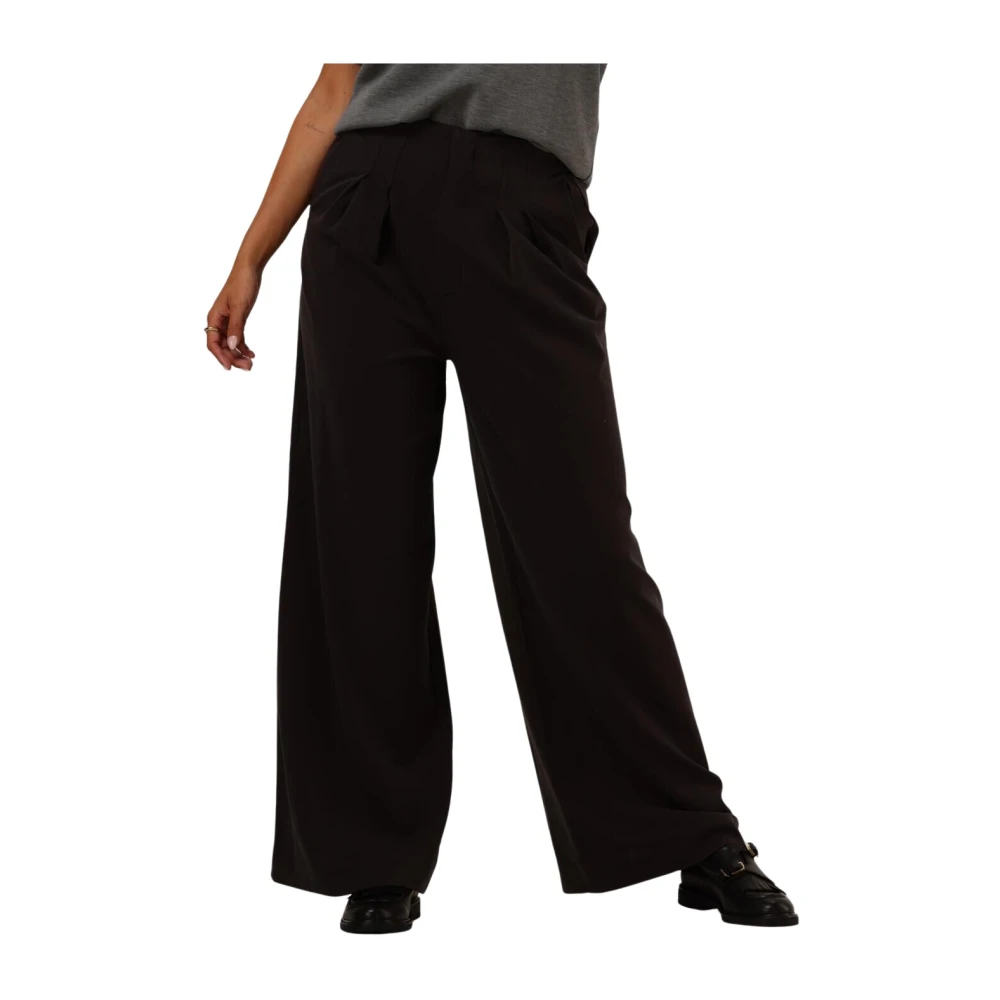 My Essential Wardrobe Elegante hoge aubergine broek Gray Dames