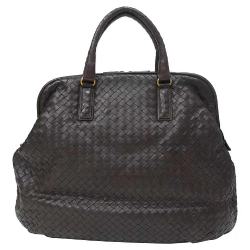 Bottega Veneta Vintage Pre-owned Leather handbags Brown Dames