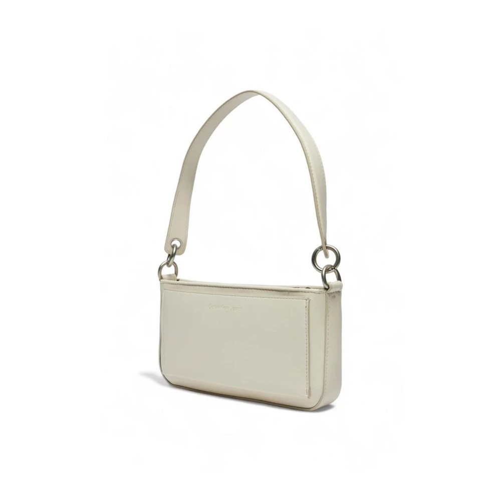 Calvin Klein Jeans Stijlvolle Beige Polyurethaan Dameshandtas Beige Dames
